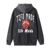 Rose Flame Printed Hoodie Men - pluto essentials 