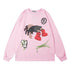 Cartoon Printed Crew Neck Sweatshirt Men - pluto essentials 