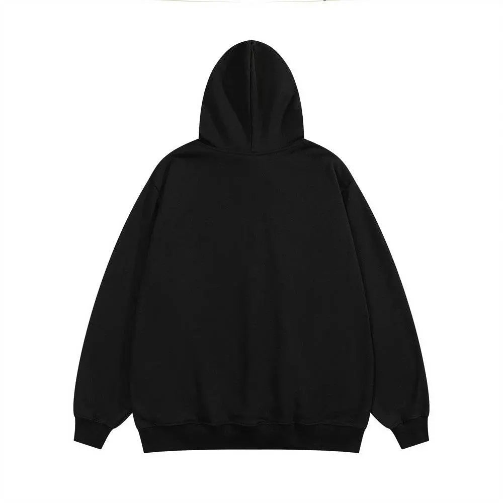 Foam Letter Printed Hoodie Men - pluto essentials 