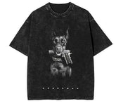 Men Women Streetwear Hip Hop Oversized T Shirt Funny Doberma - pluto essentials 