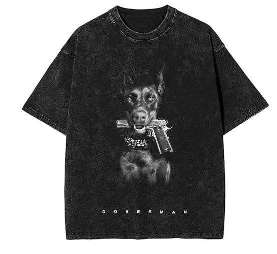 Men Women Streetwear Hip Hop Oversized T Shirt Funny Doberma - pluto essentials 