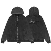 Washed Old Hooded Jacket For Men - pluto essentials 