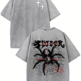 Retro Harajuku Street Spider Double-sided t-shirt - pluto essentials 