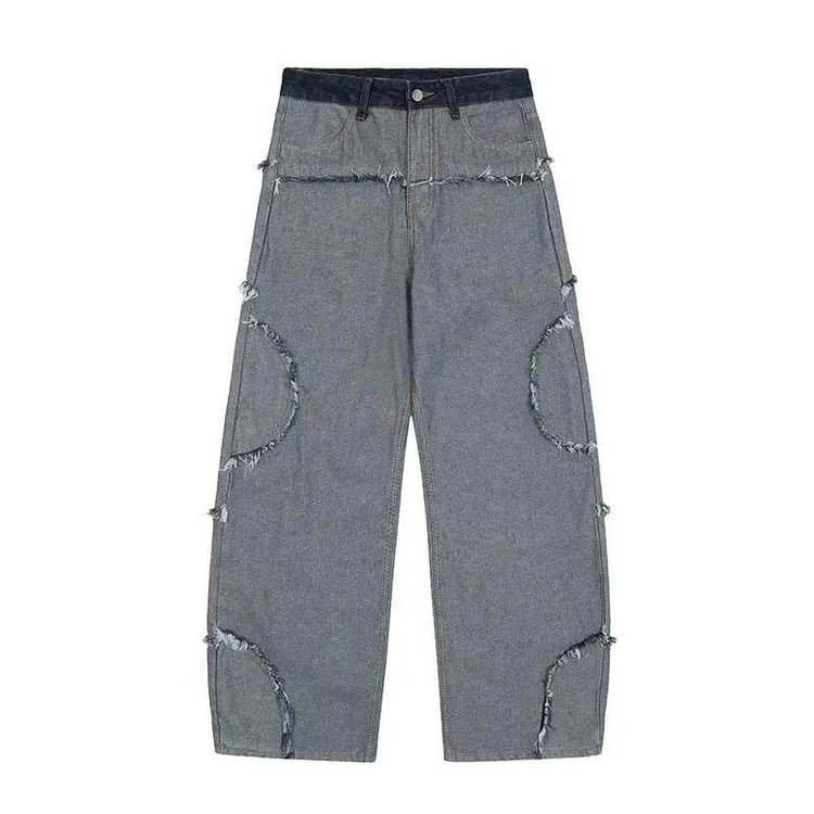 Street Fashion Hip Hop Inside-out Wear Frayed Design Skinny Jeans - pluto essentials 