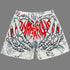 skeleton hand custom shorts - pluto essentials 