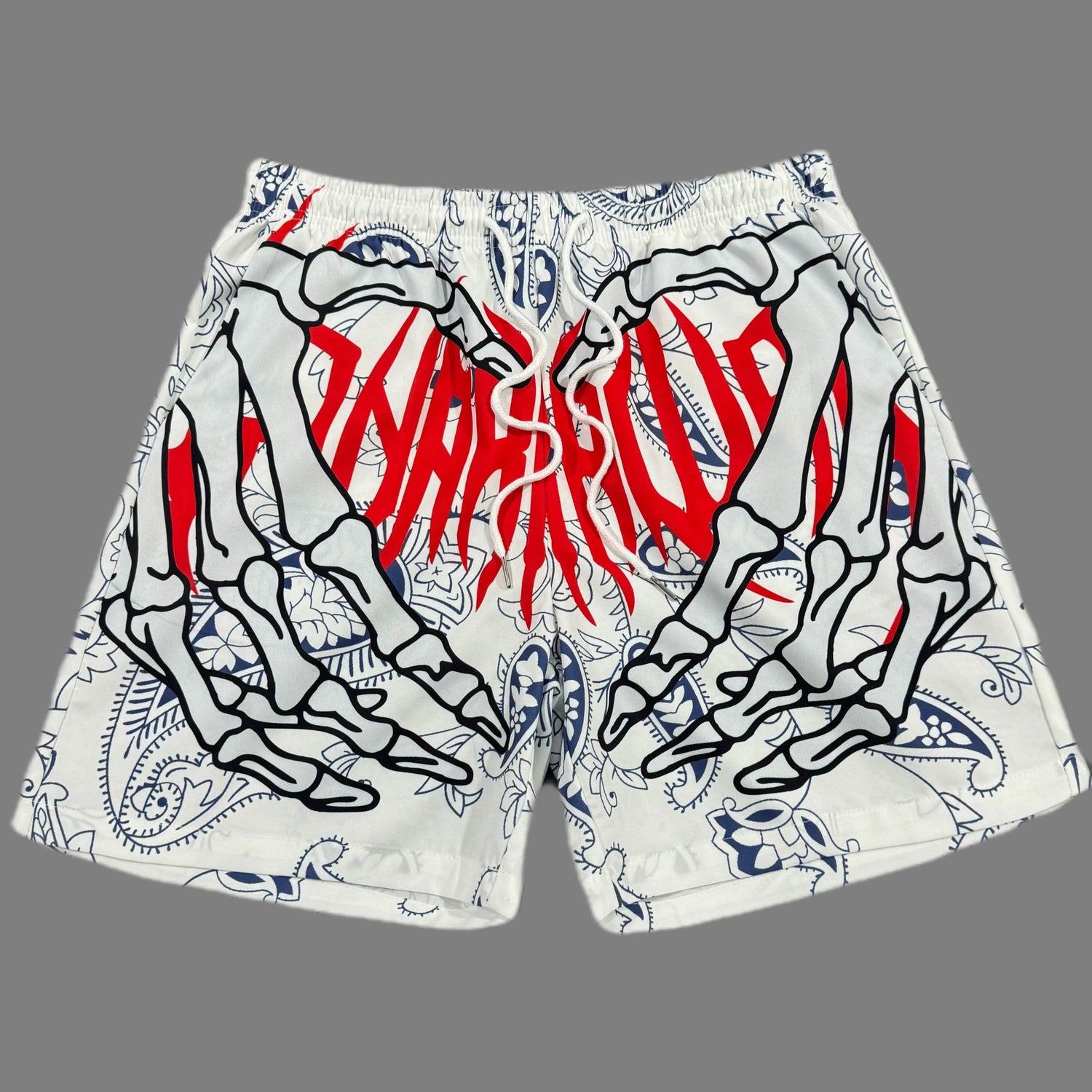 skeleton hand custom shorts - pluto essentials 