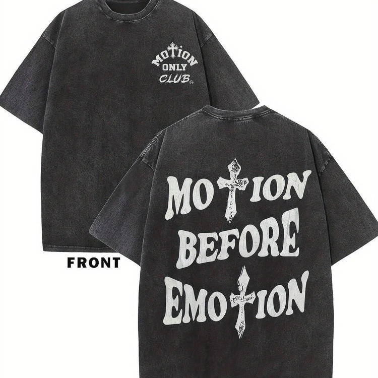 motion before emotion custom t-shirt - pluto essentials 