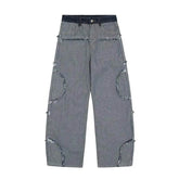 Street Fashion Hip Hop Inside-out Wear Frayed Design Skinny Jeans - pluto essentials 