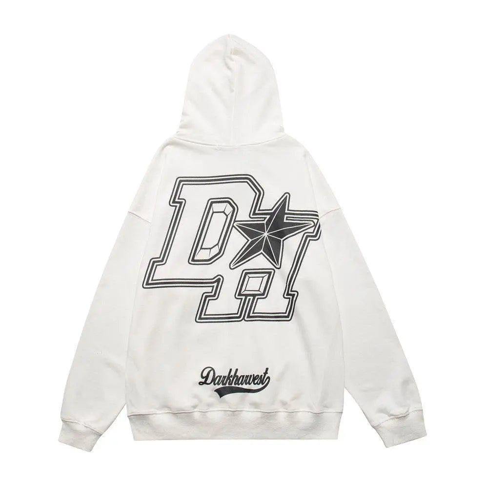 Fashion Letters Printed Hoodie Men - pluto essentials 