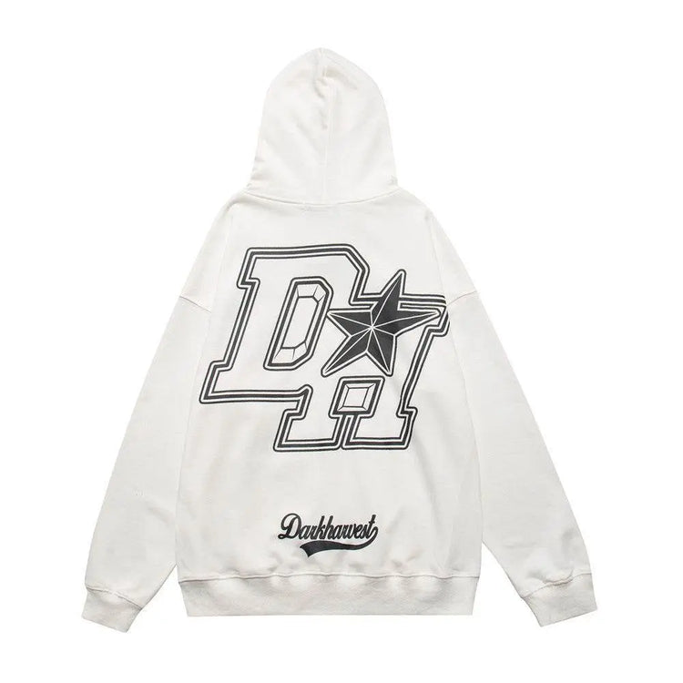 Fashion Letters Printed Hoodie Men - pluto essentials 