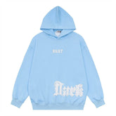 Gothic Letter Printed Hoodie Men - pluto essentials 