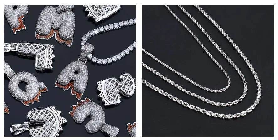 Letter Hip Hop Accessories Pendant - pluto essentials 