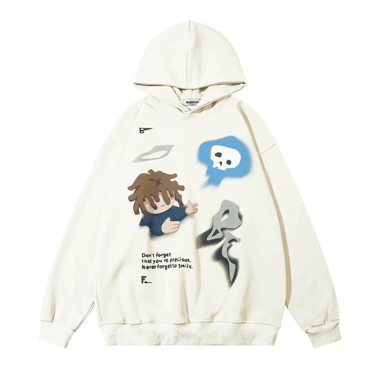 Fashion Cartoon Printed Hoodie Men - pluto essentials 