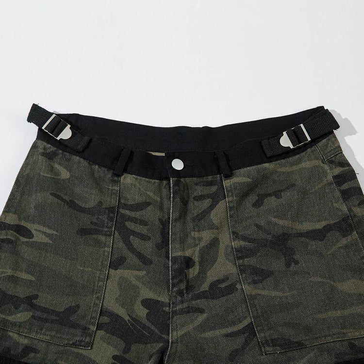 Heavy Industry Camouflage Workwear Men Trousers Stitching - pluto essentials 