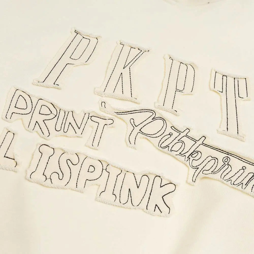 Embroidered Lace Hooded Sweater For Men - pluto essentials 