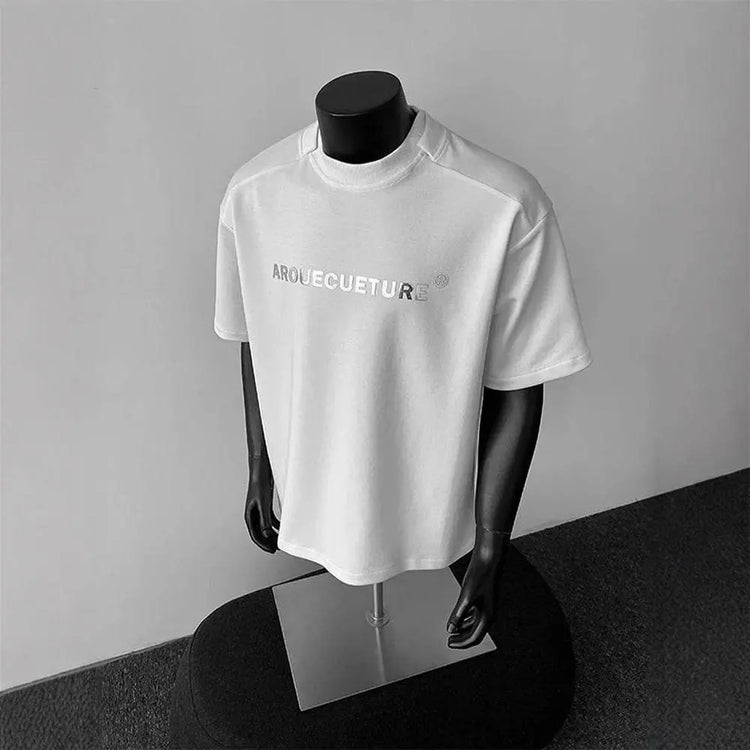 Shoulder Short Sleeve Men Clothing Summer Pu Handsome Heavy - pluto essentials 