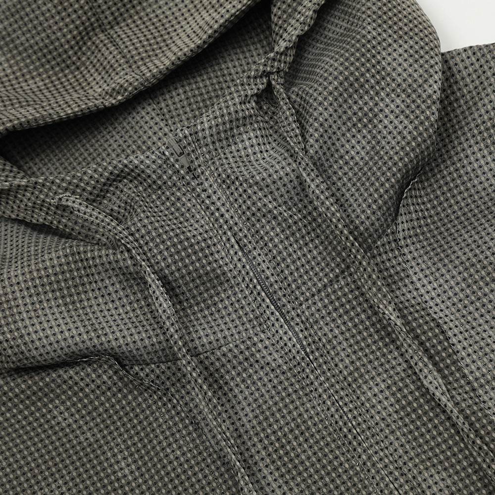 Tie-dyed Stand Collar Hooded Pullover Men&