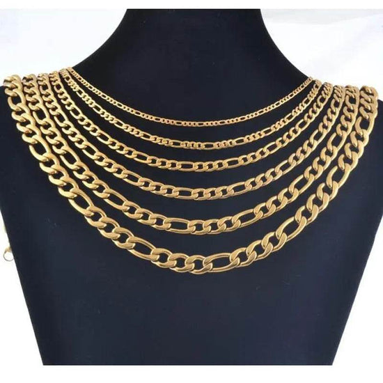 Hip Hop Golden Stainless Steel Necklace For Men And Women - pluto essentials 