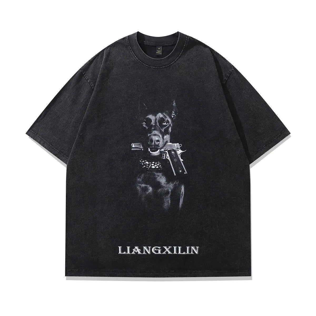 Men Women Streetwear Hip Hop Oversized T Shirt Funny Doberma - pluto essentials 