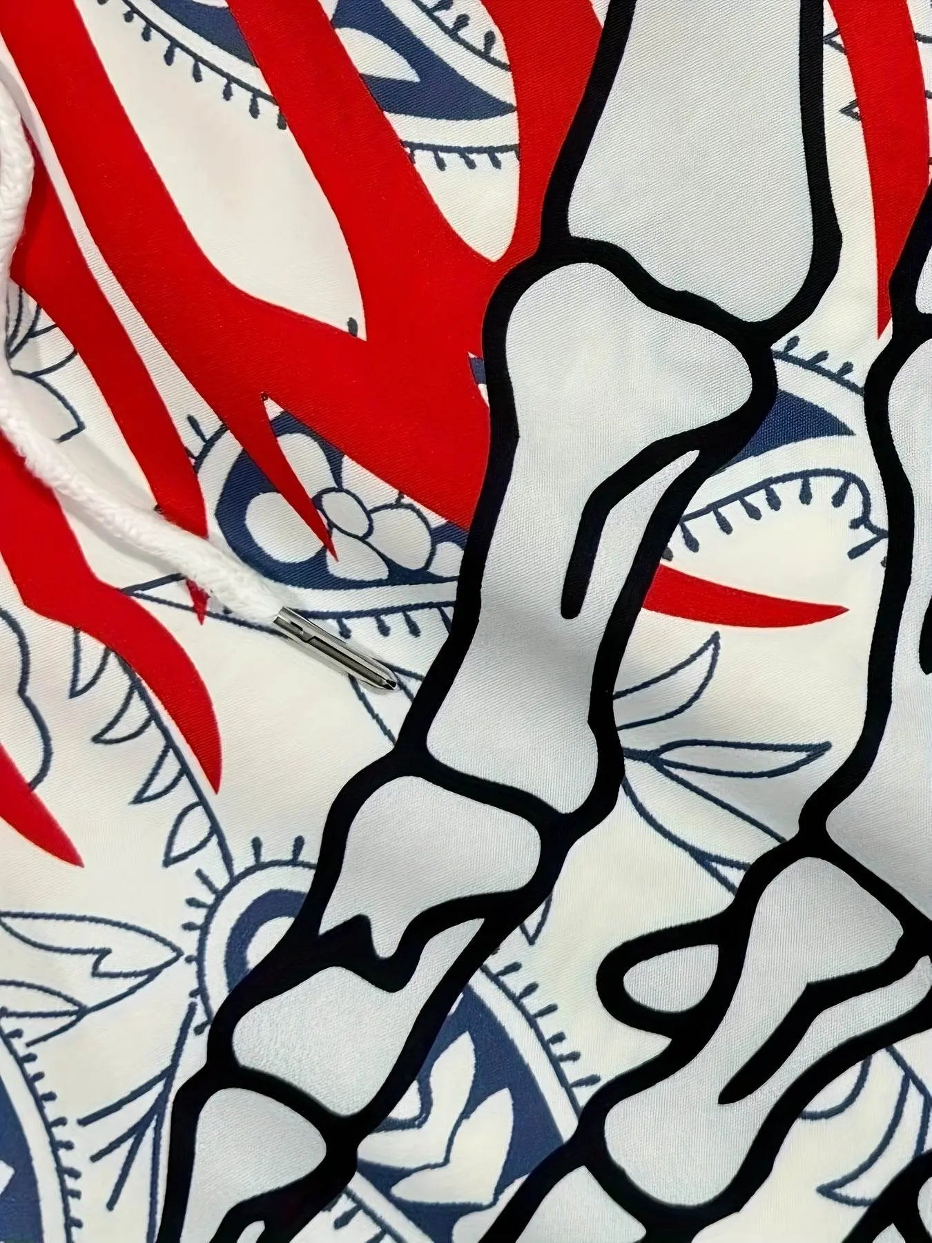 skeleton hand custom shorts - pluto essentials 