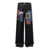 American Street Fashion High Street Personality Stitching Loose All-match Denim Trousers - pluto essentials 