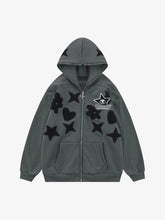 Harajuku Y2g Street Sweatshirt Hiphop Towel Embroidery Cardigan Hoodie - pluto essentials 