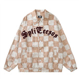 Mono Check Lapel Jacket - pluto essentials 