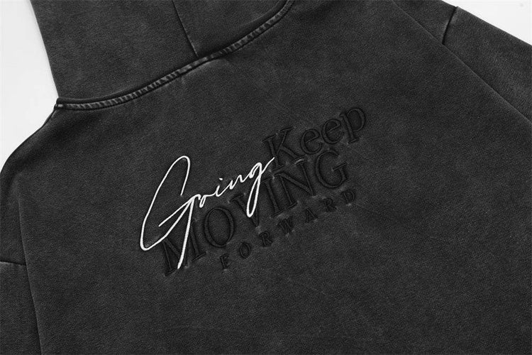 Washed Old Hooded Jacket For Men - pluto essentials 