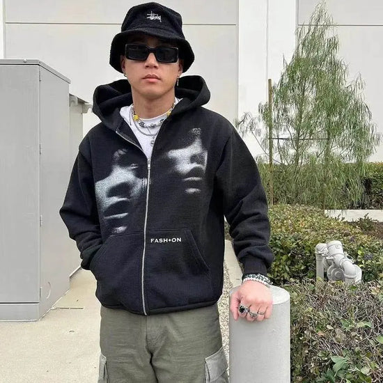 Men Women Y2K Clothing Zip Hoodie Fashion - pluto essentials 