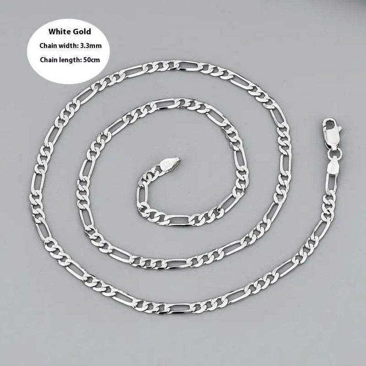 Hip Hop Silver Necklace Men And Women Thick Type - pluto essentials 