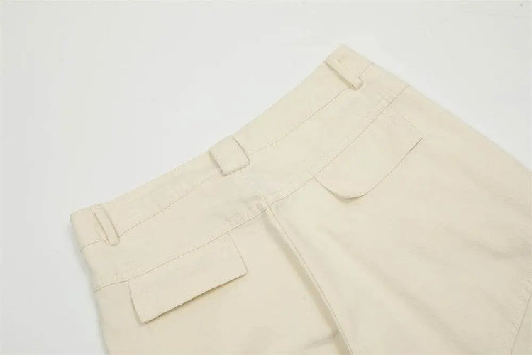 Loose Cargo Trousers Men Fashion Brands Knee Pleated - pluto essentials 