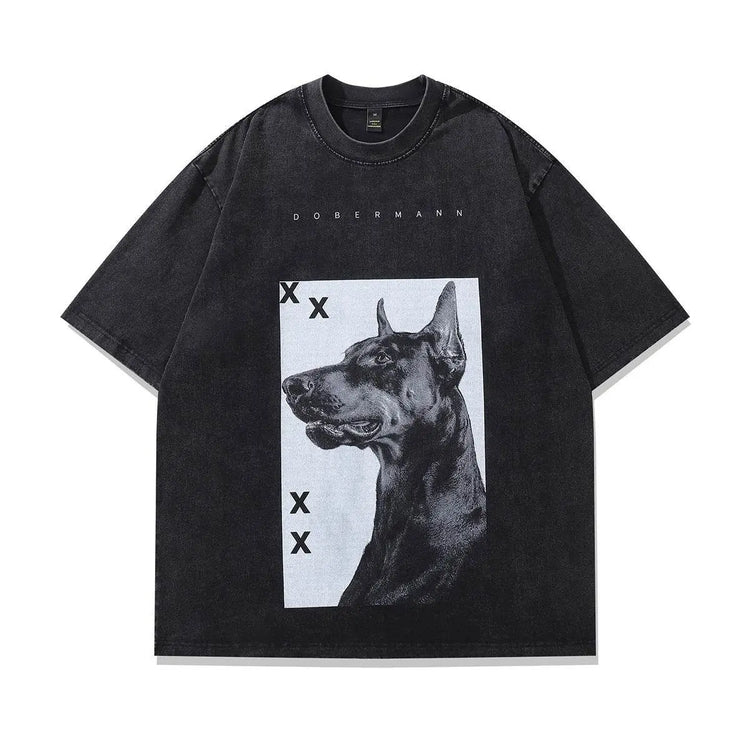 Men Women Streetwear Hip Hop Oversized T Shirt Funny Doberma - pluto essentials 