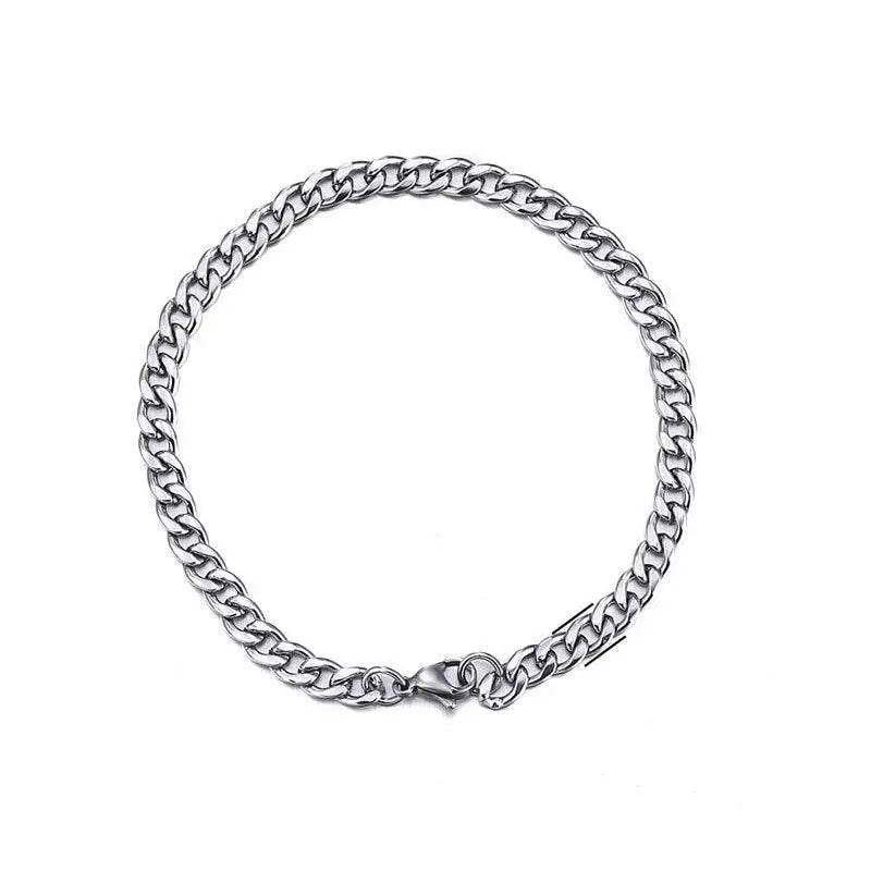 Stainless Steel Bracelet Hip Hop Men And Women Simple - pluto essentials 