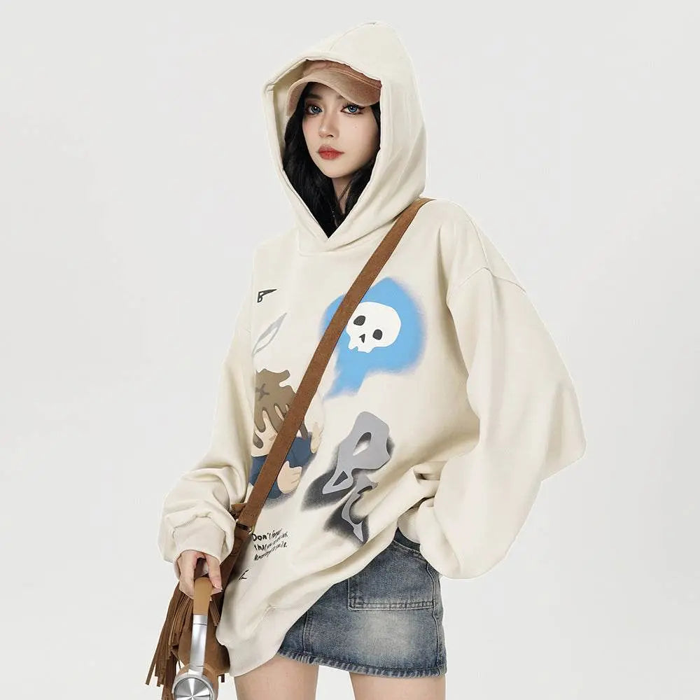 Fashion Cartoon Printed Hoodie Men - pluto essentials 