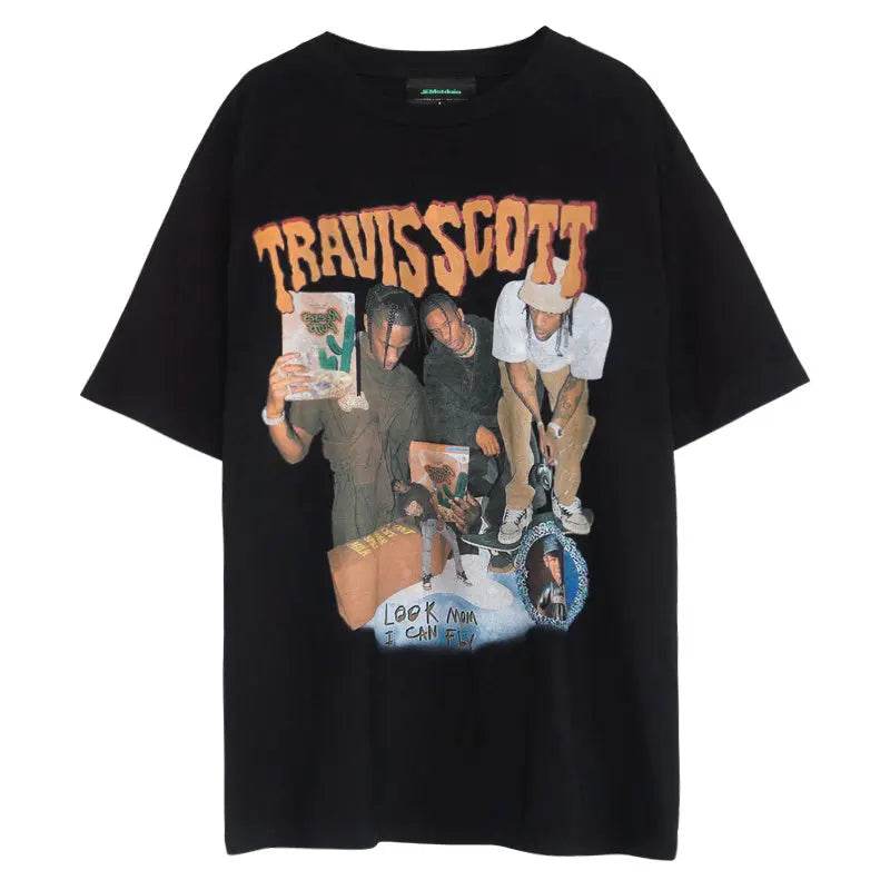 American Street Retro Oversize Fried Street Shirt Trend - pluto essentials 