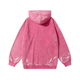 Fashion Wash Letters Printed Hoodie Men - pluto essentials 