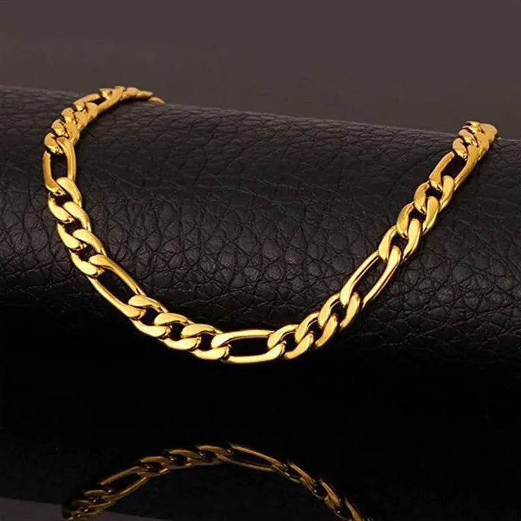 Hip Hop Golden Stainless Steel Necklace For Men And Women - pluto essentials 