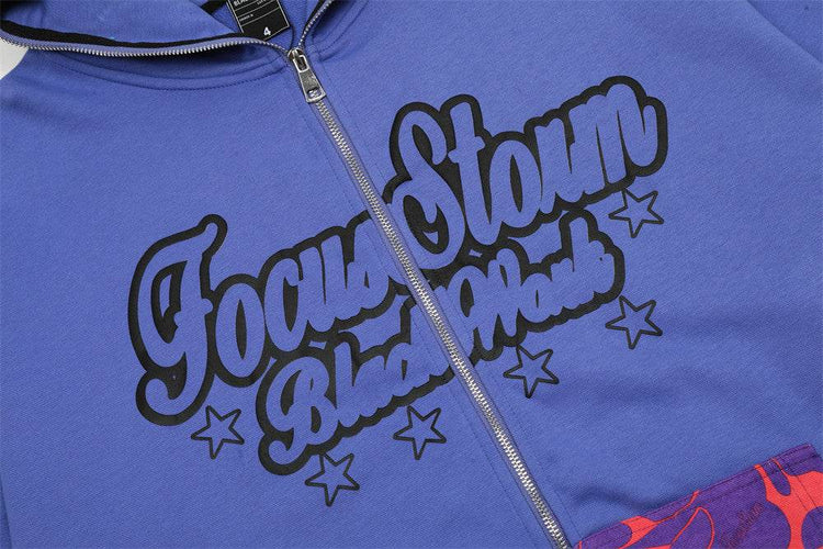 Masked Zipper Hooded Sweater For Men - pluto essentials 