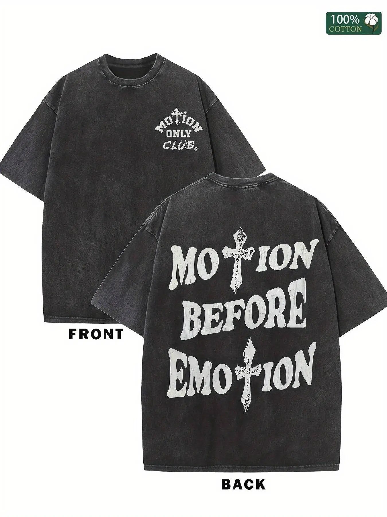 motion before emotion custom t-shirt - pluto essentials 