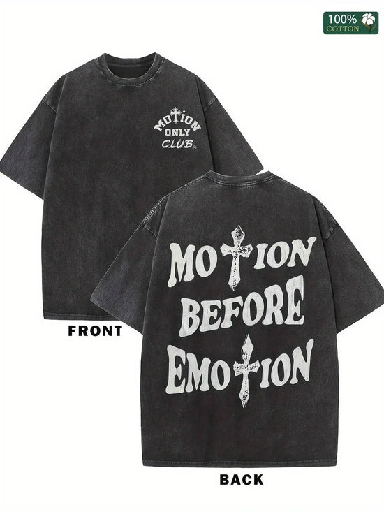 motion before emotion custom t-shirt - pluto essentials 