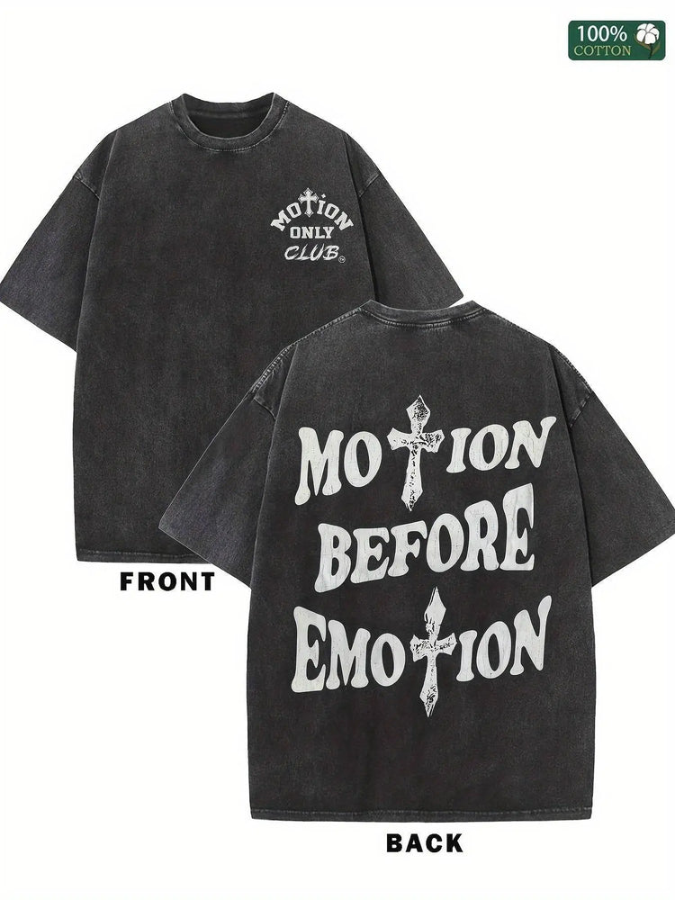 motion before emotion custom t-shirt - pluto essentials 