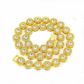 Double Gold Chain Full Diamond Hip Hop Rap Hip Hop Necklace - pluto essentials 