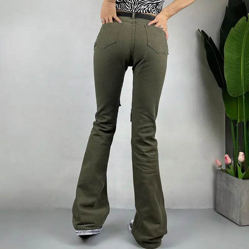 High Street Fried Street Straight Pants Cargo Pants Jeans - pluto essentials 
