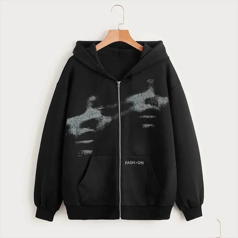 Men Women Y2K Clothing Zip Hoodie Fashion - pluto essentials 