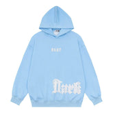 Gothic Letter Printed Hoodie Men - pluto essentials 