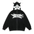 Masked Zipper Hooded Sweater For Men - pluto essentials 